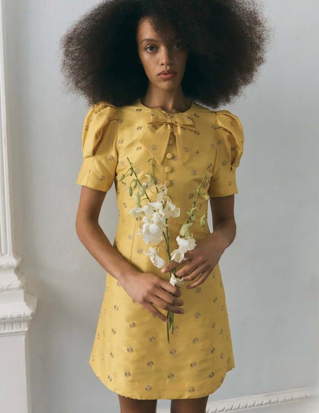 Queens of Archive primrose dress - yellow
