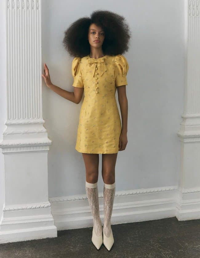 Queens of Archive primrose dress - yellow side