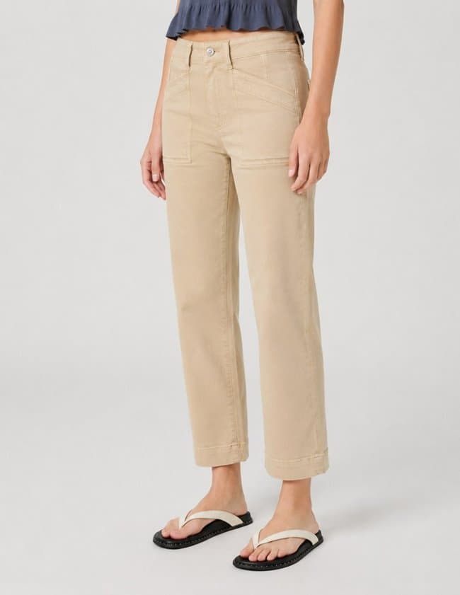 Paige Jeans quincy ankle jeans - sand detail
