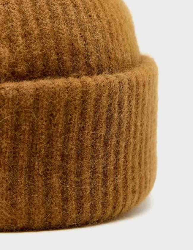 Bellerose dusa beanie hat - chocolate back