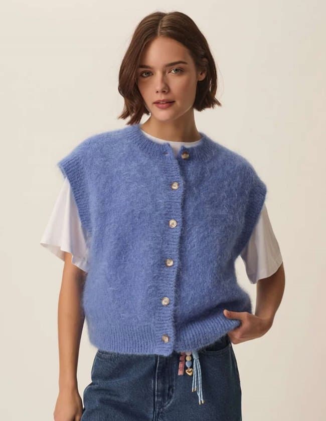 Des Petits Hauts alibaba gilet - sky