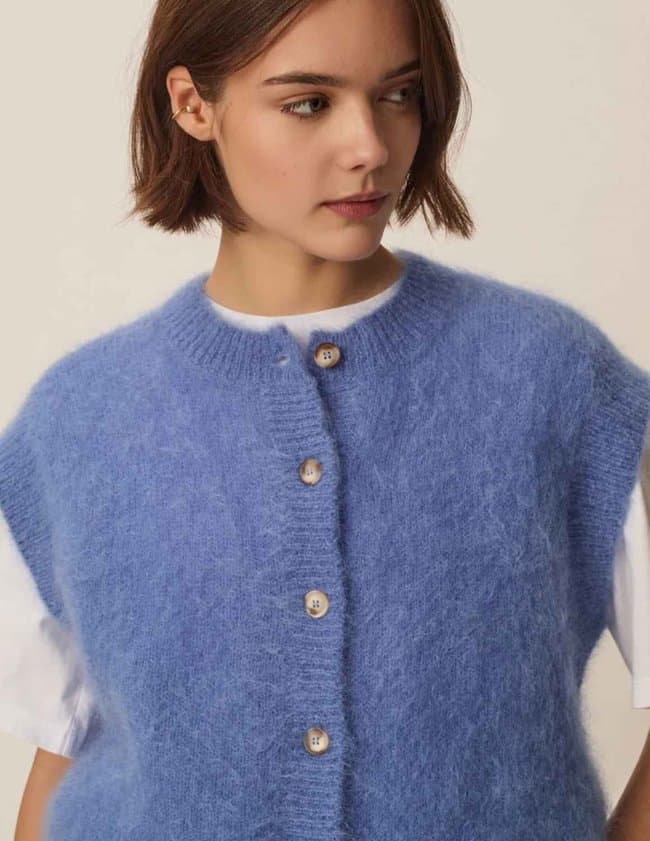 Des Petits Hauts alibaba gilet - sky detail