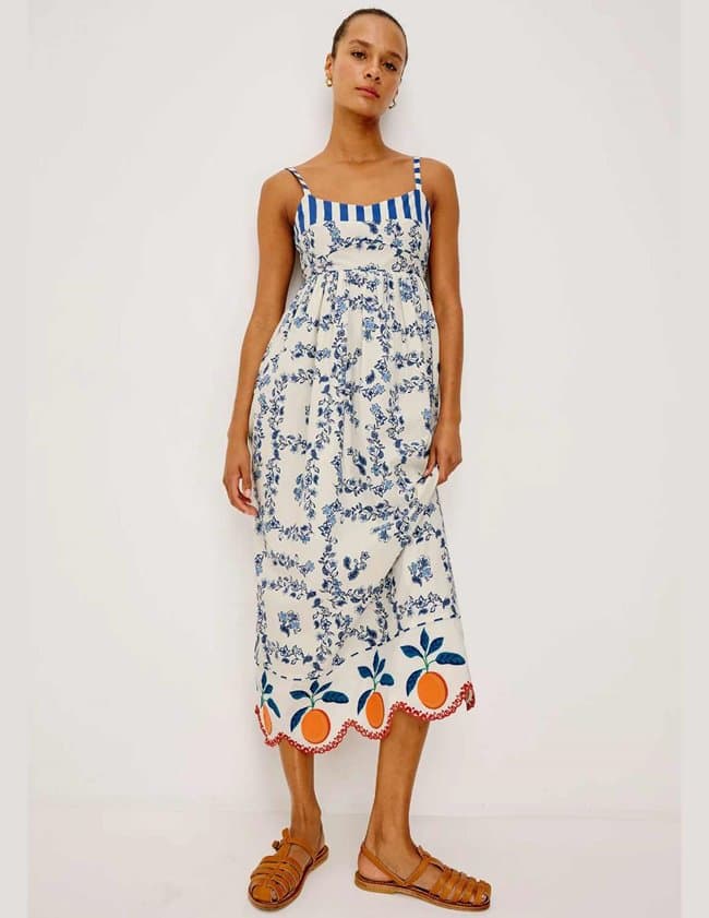Rails lexie dress - ceramic floral side