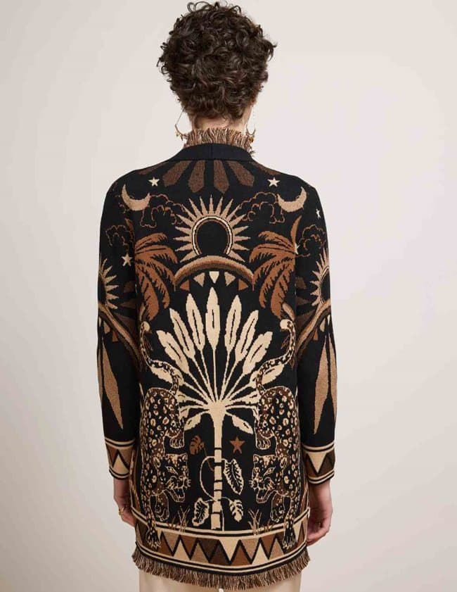 Hayley Menzies magic leopard cardigan - black model