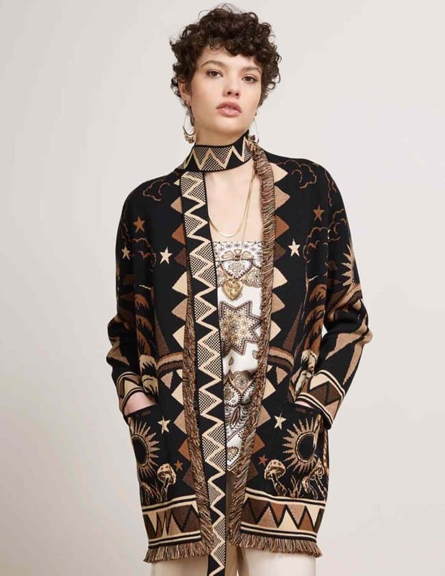 Hayley Menzies magic leopard cardigan - black