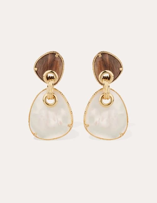 Gas Bijoux silia earrings large - mother of pearl