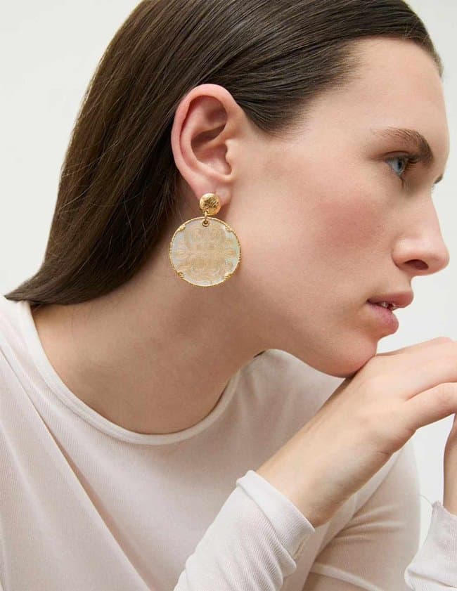 Gas Bijoux sun diva earrings - gold back