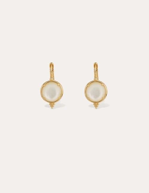Gas Bijoux serti earrings - mother of pearl