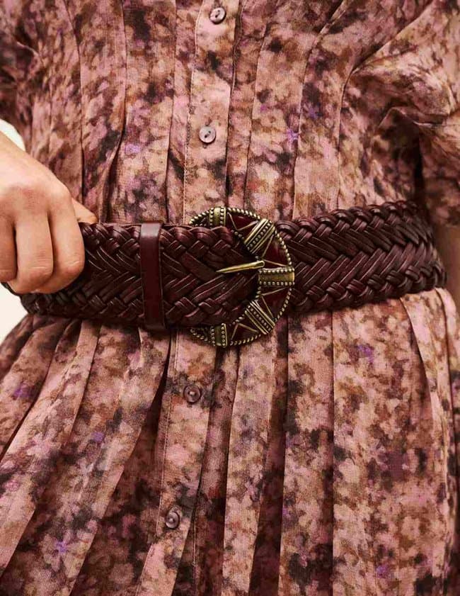 ba&sh byron belt - bordeaux