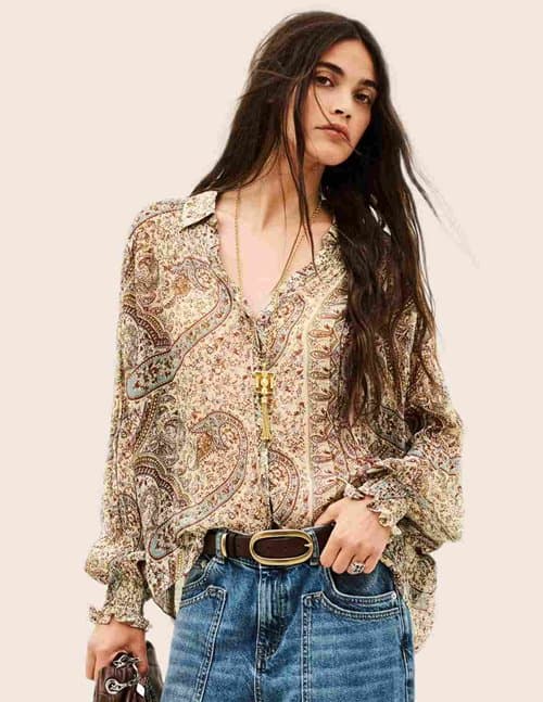 ba&sh cleo shirt - blue