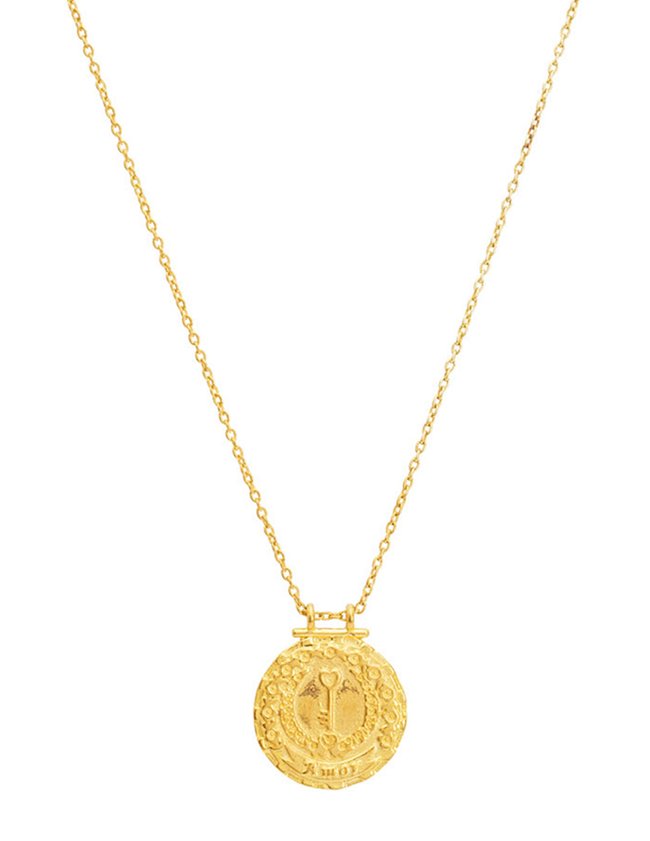 Une A Une ctka key amor necklace - gold