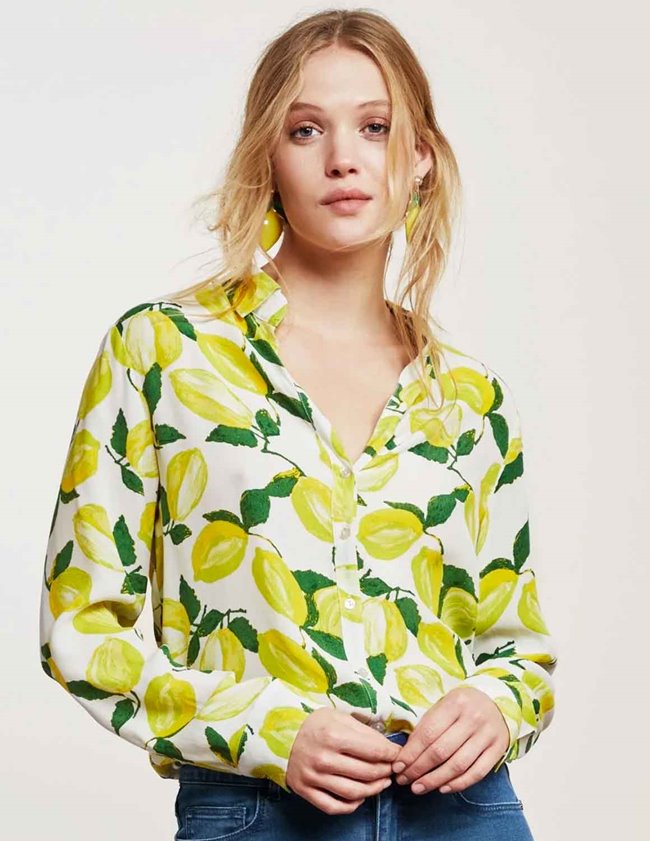 Fabienne Chapot lily tess blouse - lime print
