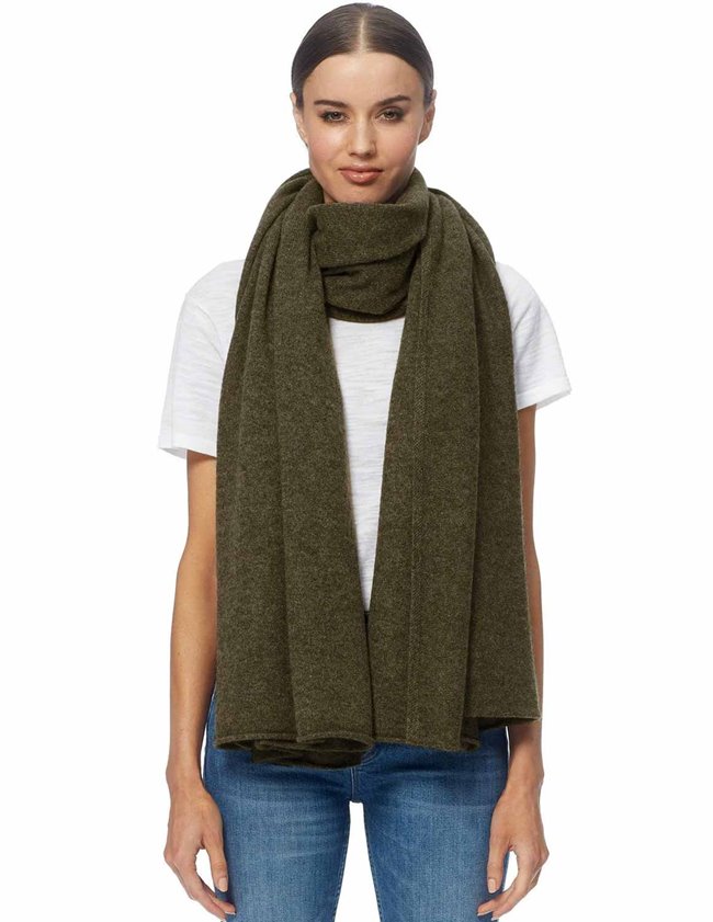 360 Cashmere the wrap - olive