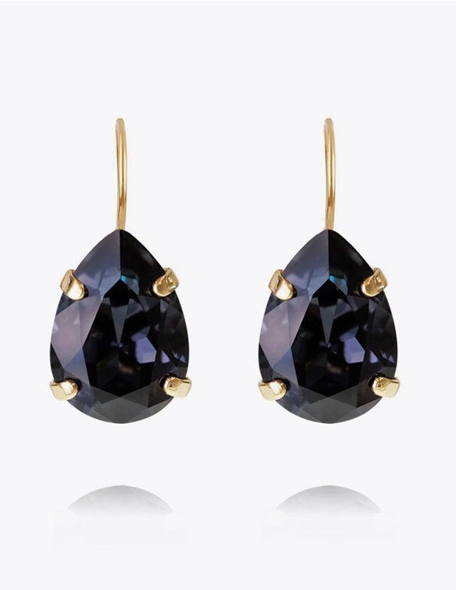 Caroline Svedbom mini drop clasp earrings - gold graphite