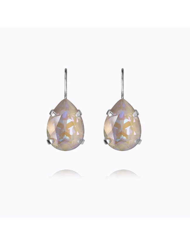 Caroline Svedbom mini drop clasp earrings - rhodium / serene delite