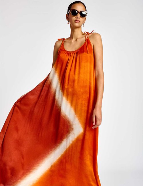 Essentiel Antwerp breezer maxi dress - orange