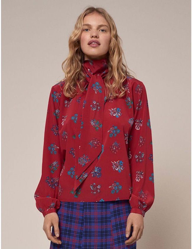 Charlotte Sparre pussybow blouse - red