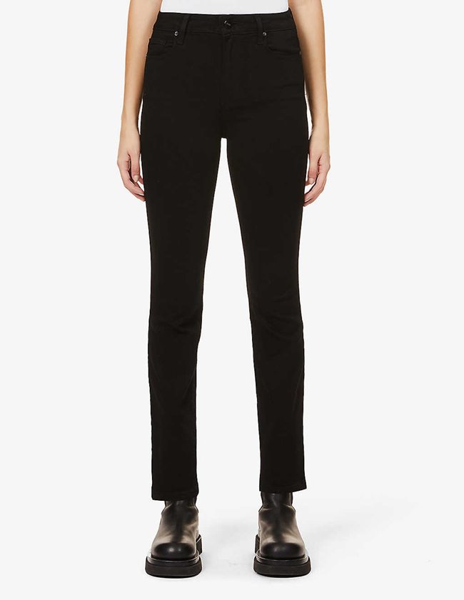 Paige Jeans cindy straight ankle jeans - black shadow