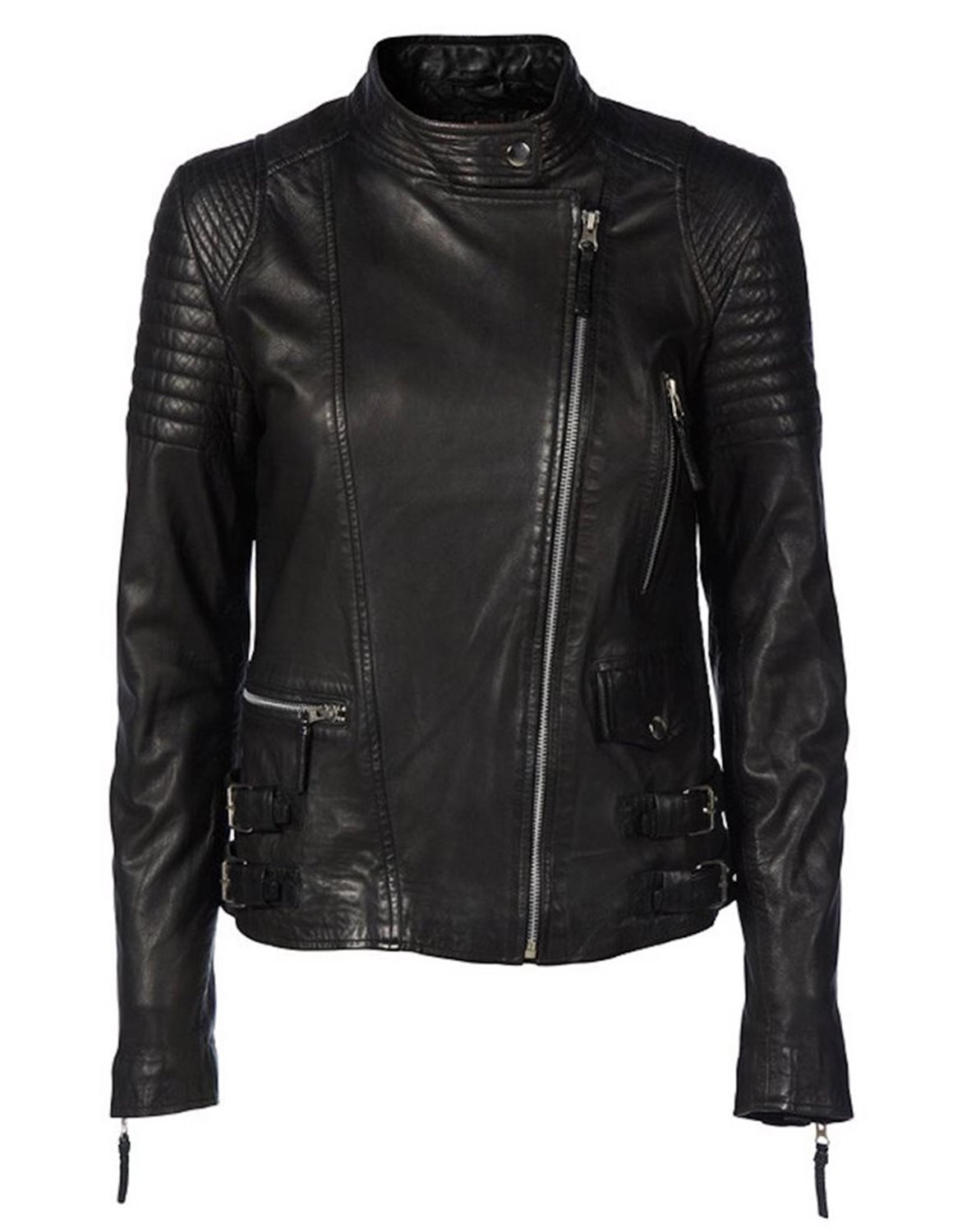 MDK City Biker Leather Jacket | Black | Feather & Stitch