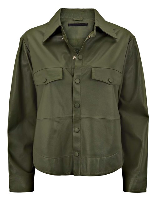 MDK naomi thin leather shirt - four leaf clover