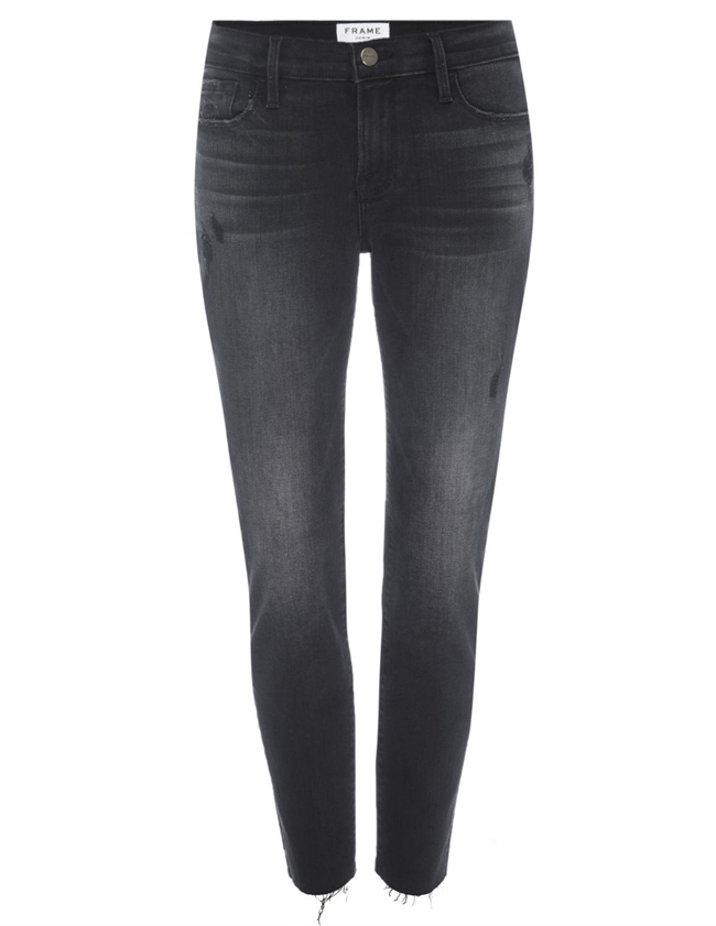 Frame le garcon crop raw edge jeans - jacqueline grey