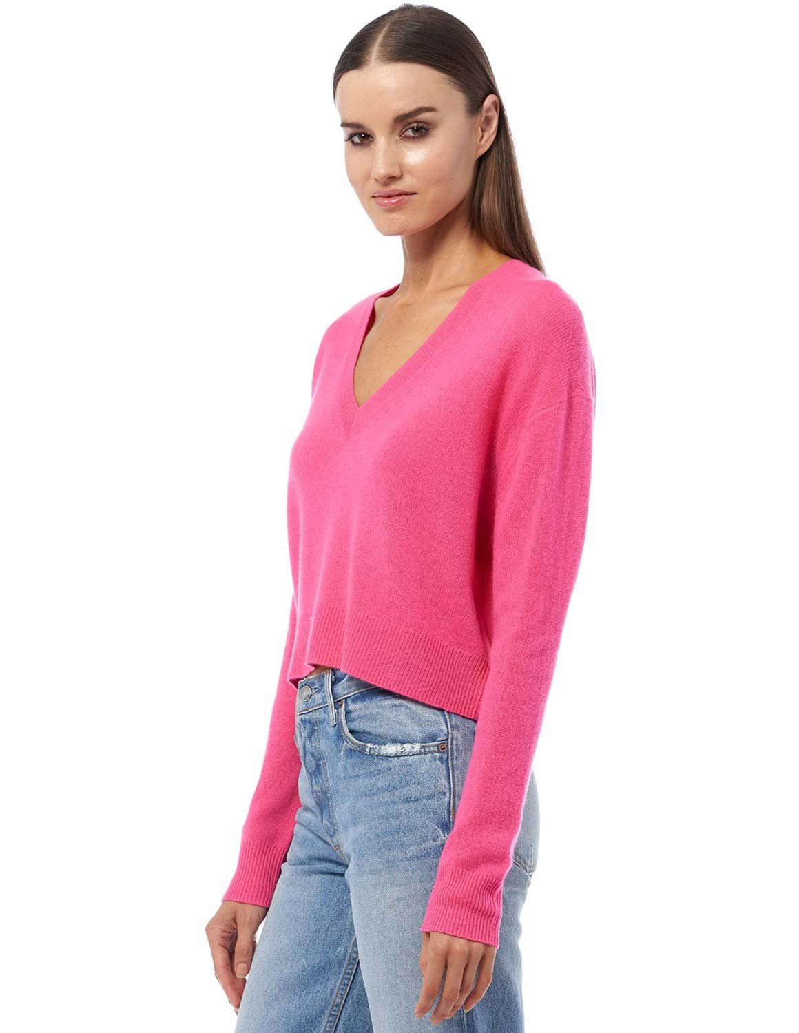 360 Cashmere Marcy jumper - hibiscus pink