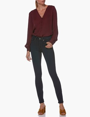 Paige Jeans hoxton ultra skinny jeans - mona dark blue side