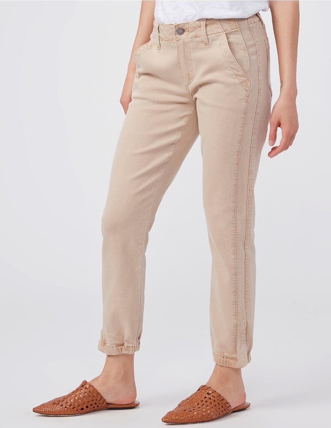 PAIGE Womens Mayslie Joggers with Grosgrain Side Stripe