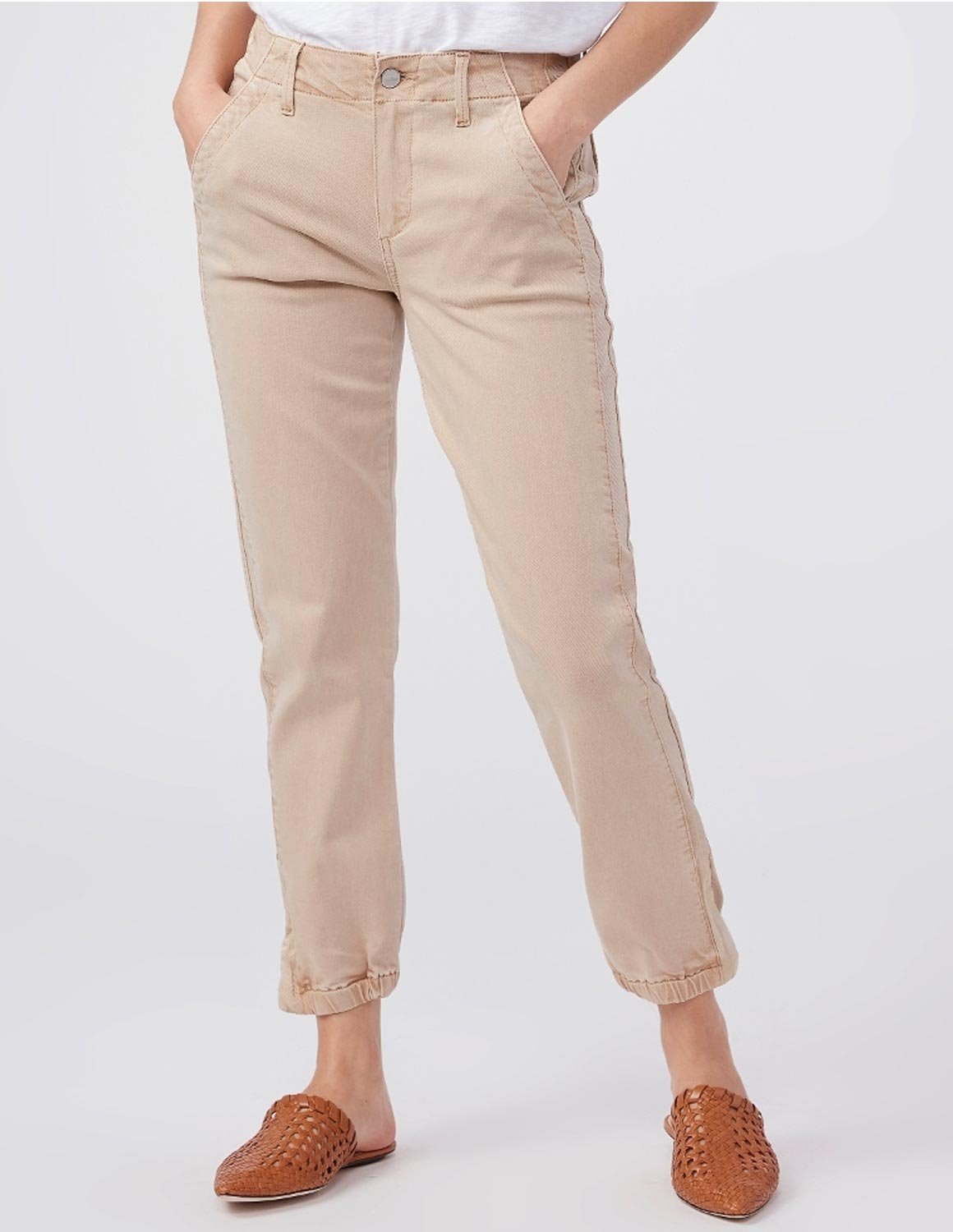 PAIGE Womens Mayslie Joggers with Grosgrain Side Stripe