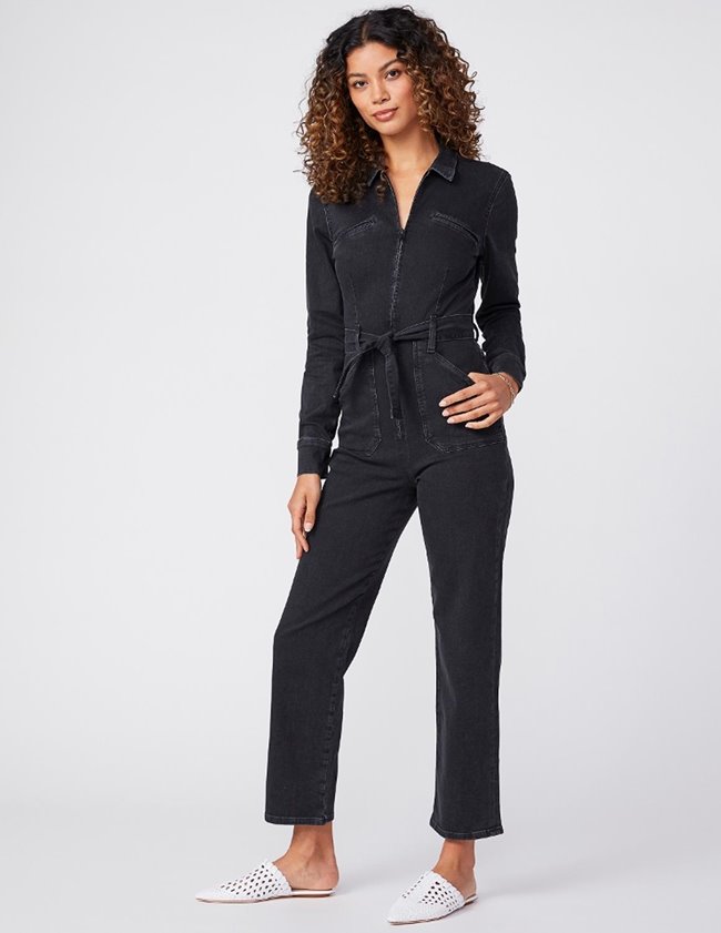 Paige Jett Utility Jumpsuit - Black