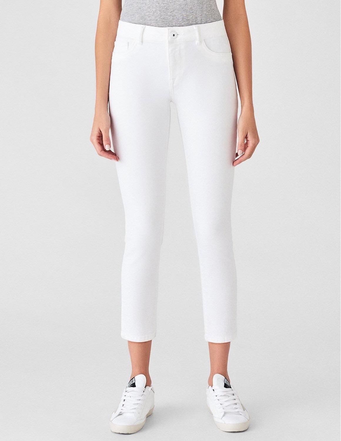 DL1961 Florence Instaculpt Crop Skinny Jeans in Porcelain - Feather ...