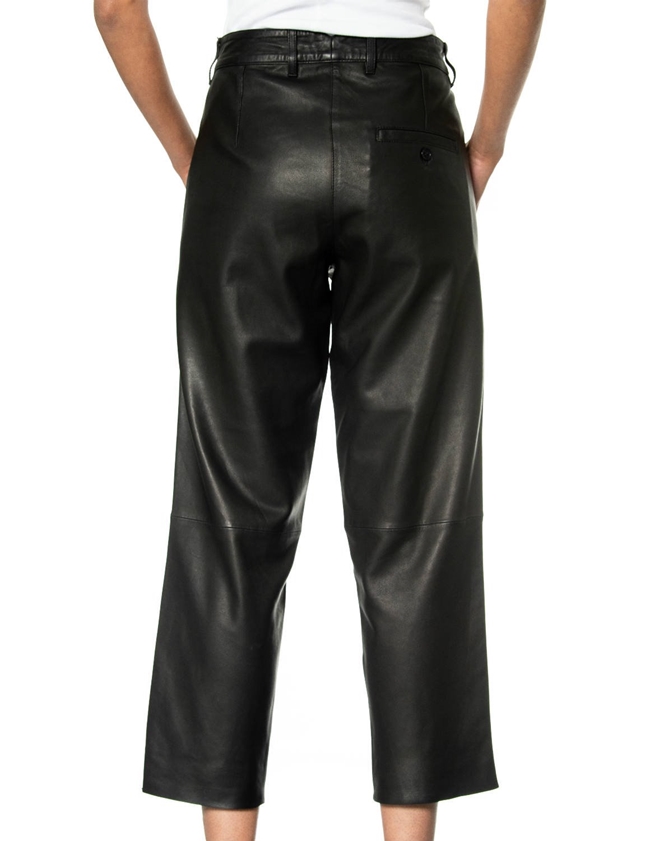 MDK iris leather trousers - black