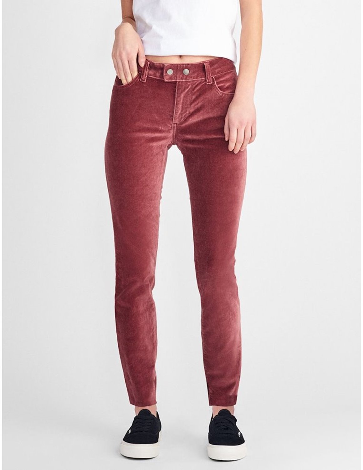 DL1961 margaux velvet jeans - fervid pink