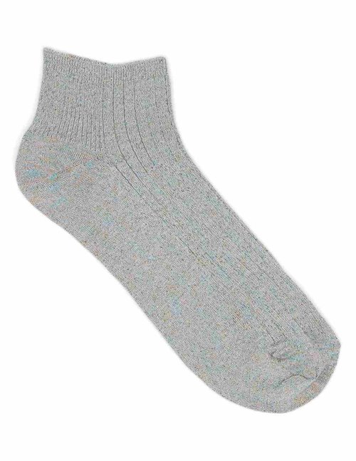 Alto Milano zoe trainer socks - grey glitter