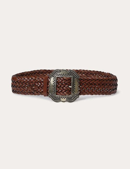 ba&sh braid belt - brown