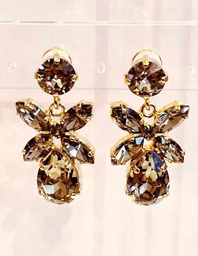 Caroline Svedbom mini dione earrings - gold greige