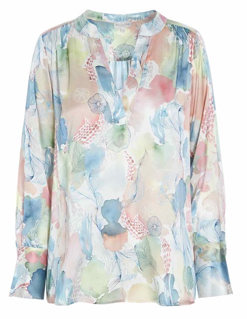 Dea Kudibal Jacinta Geometric Asymmetric Silk Dress with Ruched Side L'oeuf Ocean main image 1