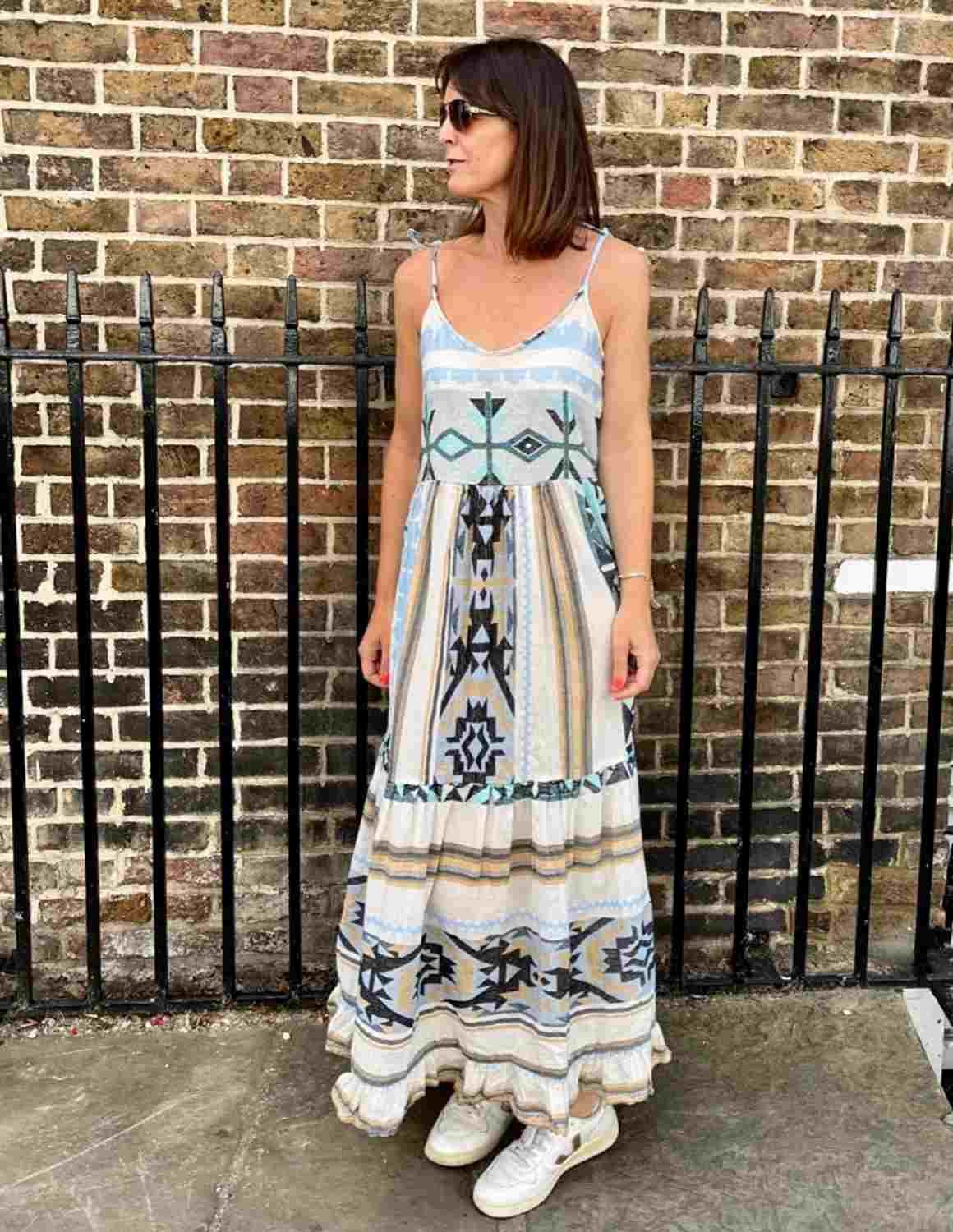 Pearl \u0026 Caviar Zakar Maxi Dress - Blue