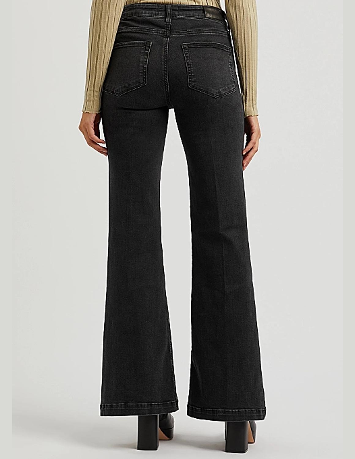Paige Genevieve Flare Jeans - Black - Feather & Stitch