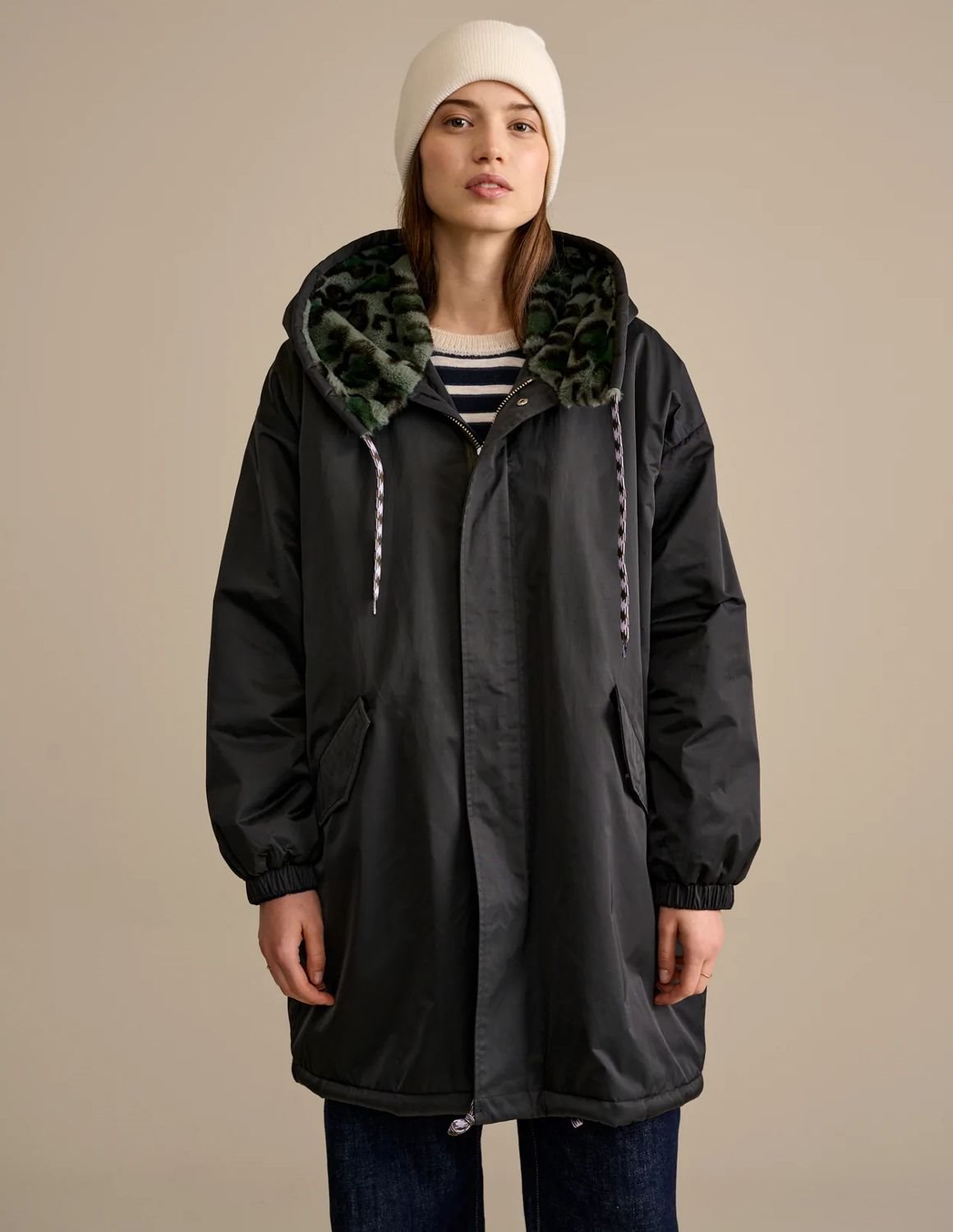 parka bellerose leopard