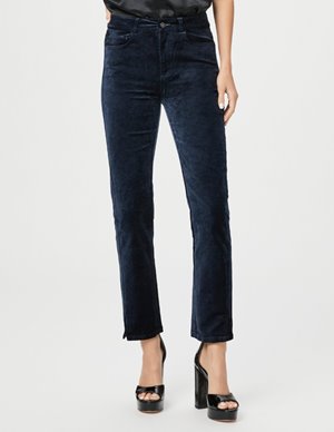 Paige Jeans cindy twisted seam/split jeans - navy back