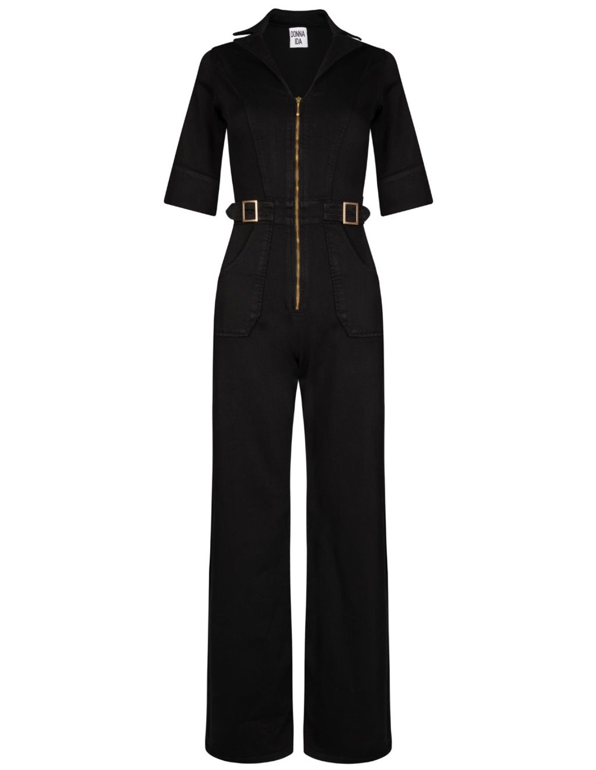 Donna Ida Cassandra The Flared Jumpsuit - Black