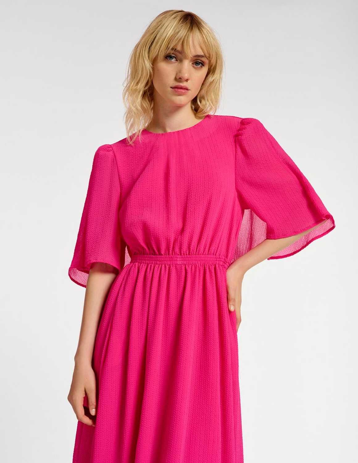 Essentiel Antwerp Dazzers cape midi dress - pink