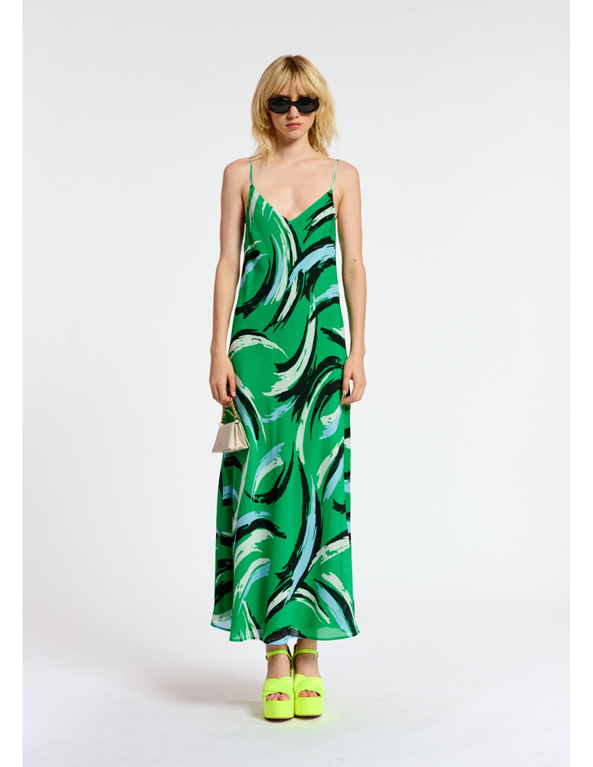 Essentiel Antwerp Divorce slip dress - green