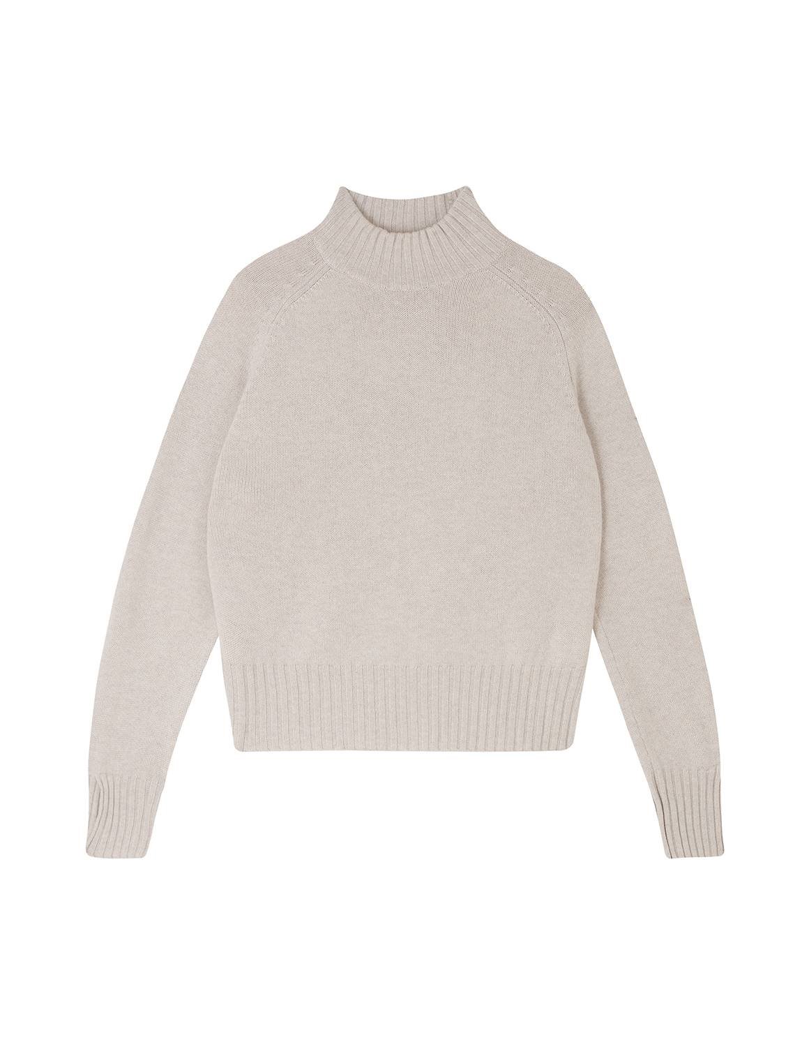 Jumper 1234 Heavy mock turtle jumper - oatmeal