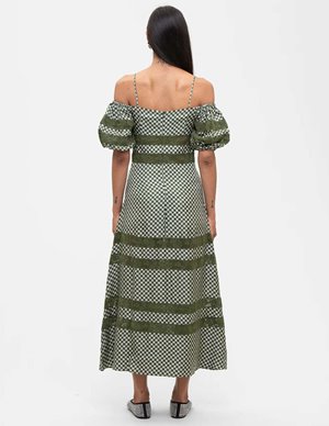 Shrimps Clothing freya dress - chive/cream side