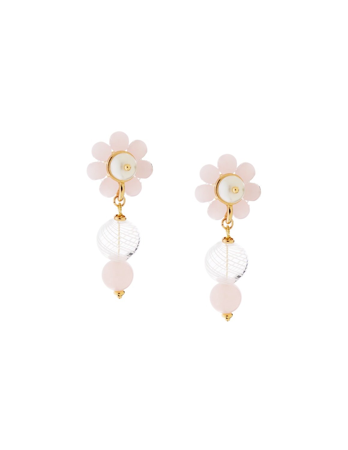 Shrimps Clothing Martina earrings - gold/cream