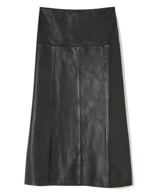 Cefinn tiana leather skirt - black detail