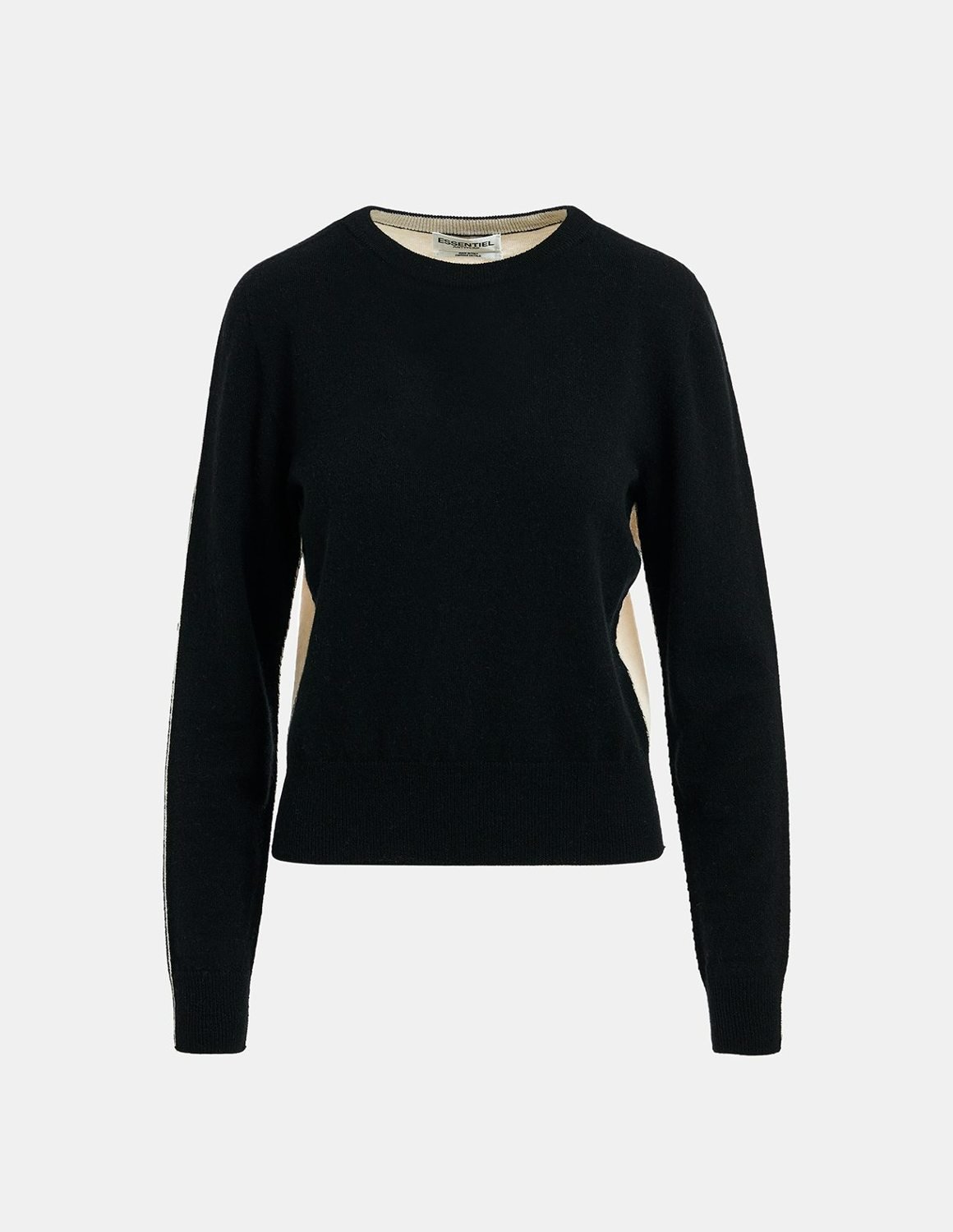 Essentiel Antwerp Elgium knit sweater - black / ecru