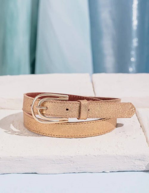Des Petits Hauts spotty animal belt- black + white main image 1
